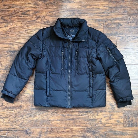 S13 • Sierra Parka Down Jacket quilted puffer black winter coat insulated - Picture 2 of 14